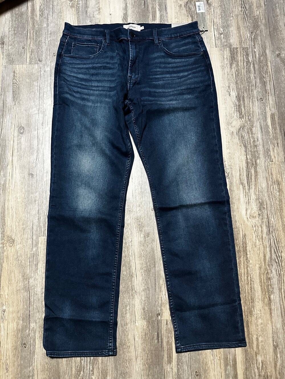 Hudson Byron Dark Ridge Jeans Straight Fit Dual Denim Hybrid Comfort 40